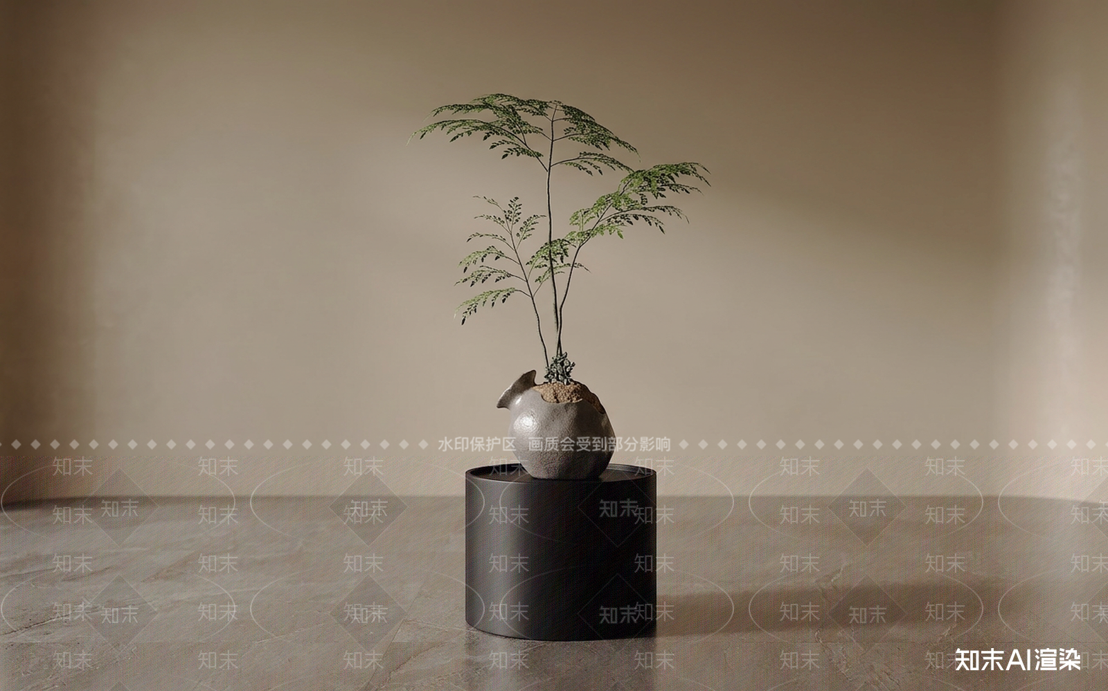 造型绿植盆栽3D模型下载【ID:1227359718】