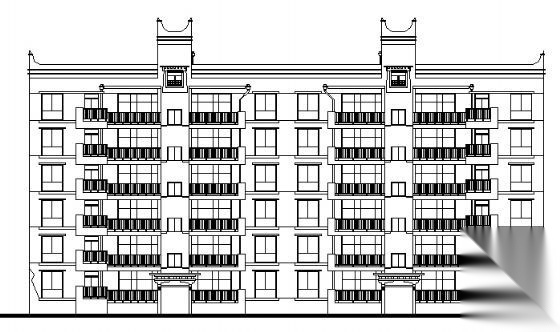 某六层住宅楼建筑施工图cad施工图下载【ID:149851134】