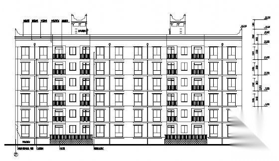 某六层住宅楼建筑施工图cad施工图下载【ID:149851134】