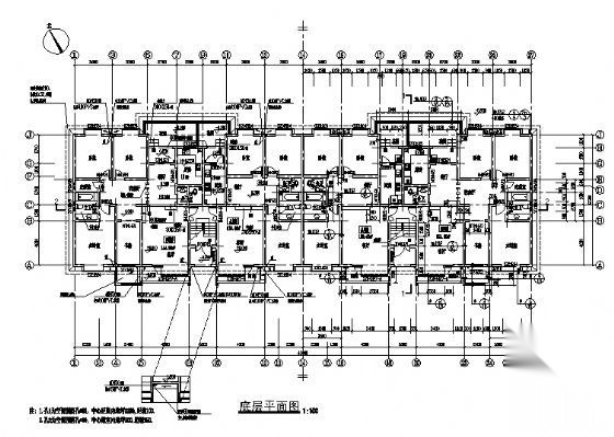 某六层住宅楼建筑施工图cad施工图下载【ID:149851134】