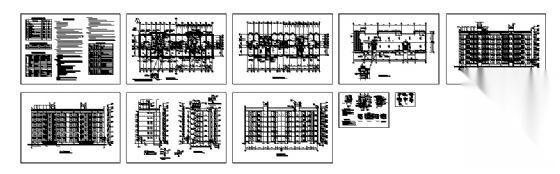 某六层住宅楼建筑施工图cad施工图下载【ID:149851134】