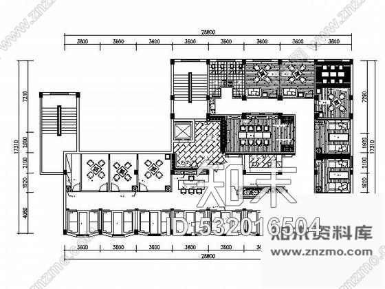 施工图双层中式优雅茶楼装修图含效果cad施工图下载【ID:532016504】