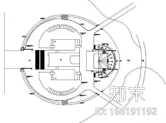 某学院图书馆周边园林景观竣工图cad施工图下载【ID:166191192】