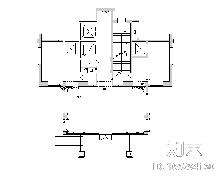 欧式风格名城电梯厅设计施工图（附效果图）cad施工图下载【ID:166294160】
