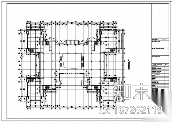 某图书馆石材幕墙结构设计图cad施工图下载【ID:167262119】