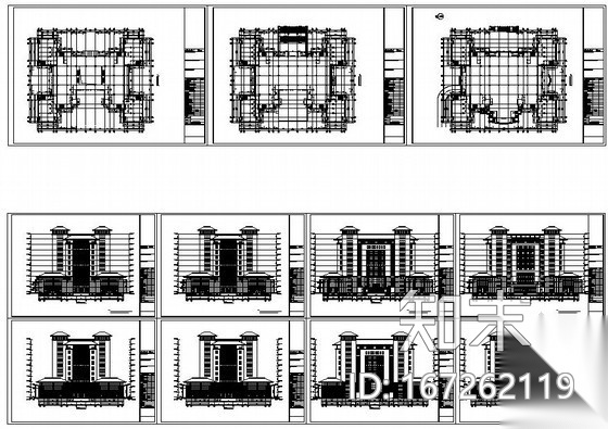 某图书馆石材幕墙结构设计图cad施工图下载【ID:167262119】