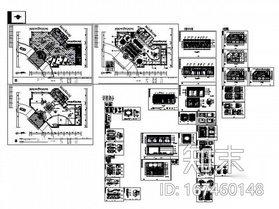 [宁波]某大酒店大堂室内装修图施工图下载【ID:167460148】