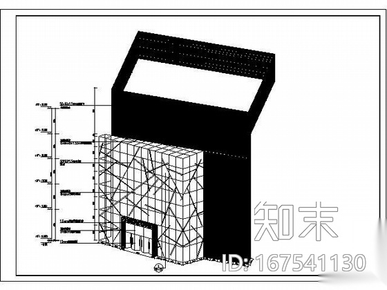 湖南某二十九层高楼幕墙施工图cad施工图下载【ID:167541130】