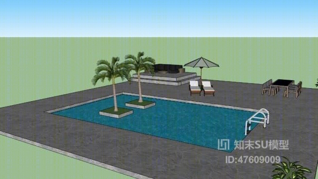 居家院子SU模型下载【ID:919318429】