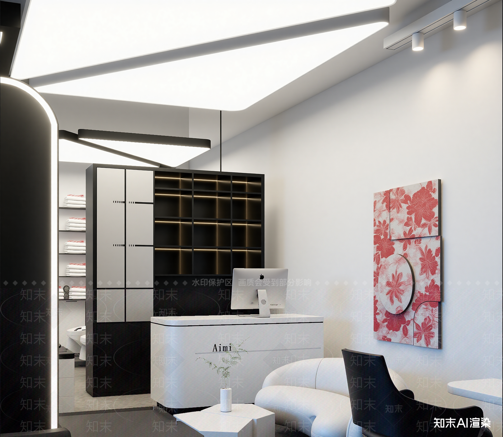 现代接待室3D模型下载【ID:1214176674】