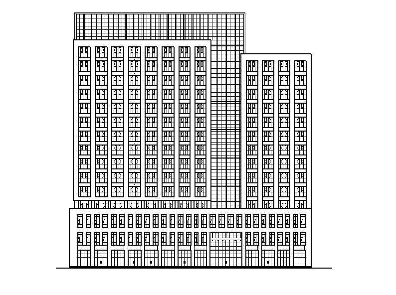 [宁夏]高层框剪结构美容医院建筑施工图cad施工图下载【ID:151583165】