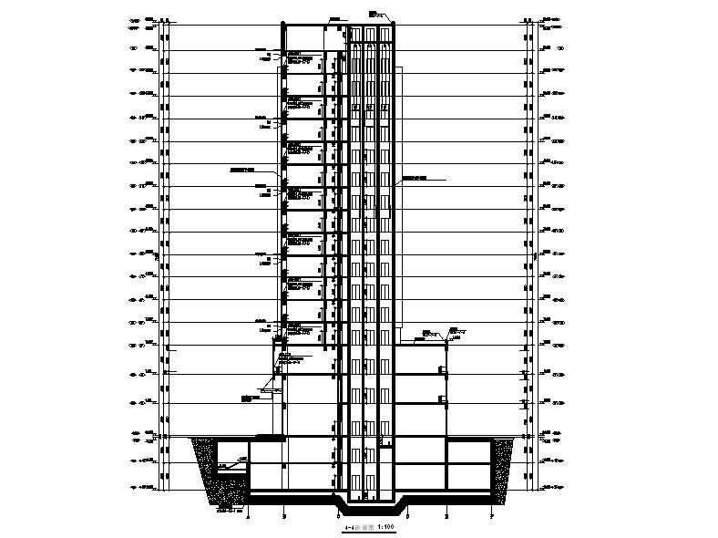 [宁夏]高层框剪结构美容医院建筑施工图cad施工图下载【ID:151583165】