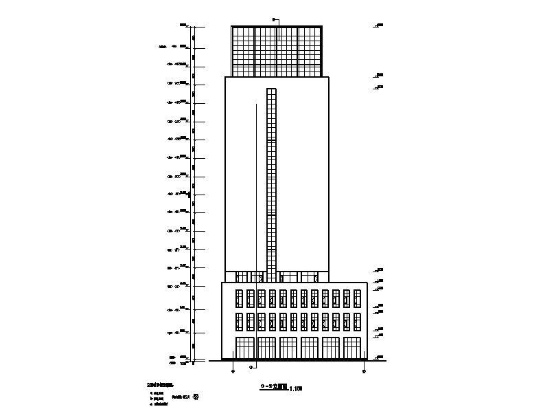 [宁夏]高层框剪结构美容医院建筑施工图cad施工图下载【ID:151583165】