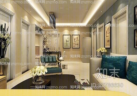现代客餐厅3D模型下载【ID:82786630】