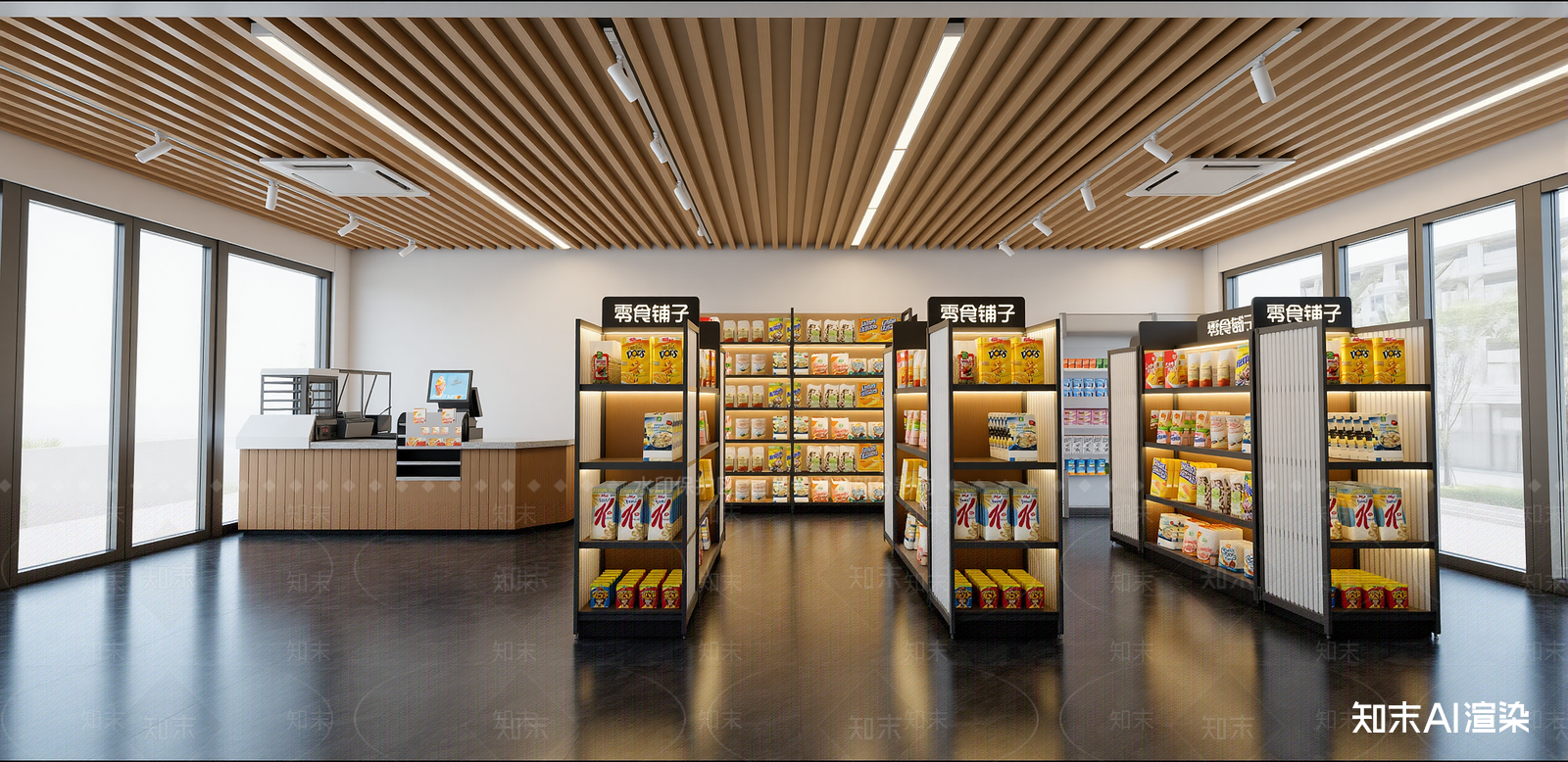 现代便利店SU模型草图