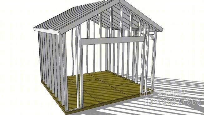12X12山墙棚SU模型下载【ID:622937868】