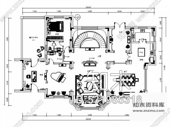 施工图长春奢华欧式双层别墅设计CAD装修图cad施工图下载【ID:531985318】