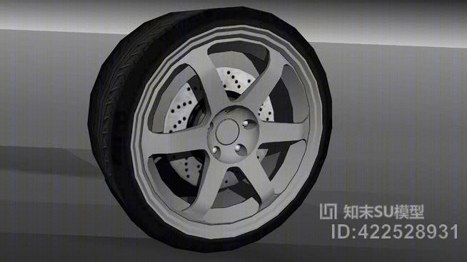 沃尔特赛车TE37轮辋SU模型下载【ID:422528931】