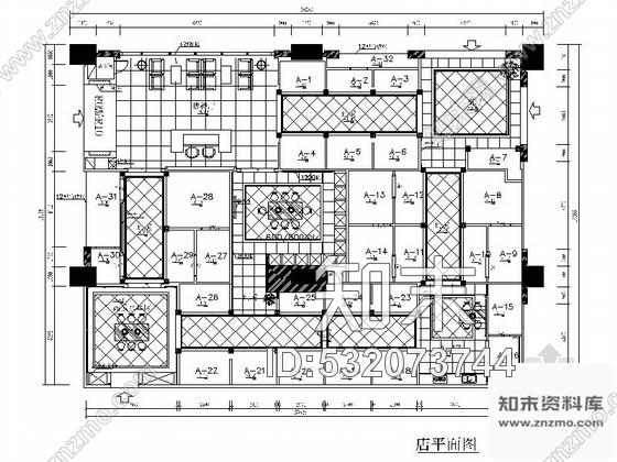 施工图广东某陶瓷专卖店室内装修施工图cad施工图下载【ID:532073744】