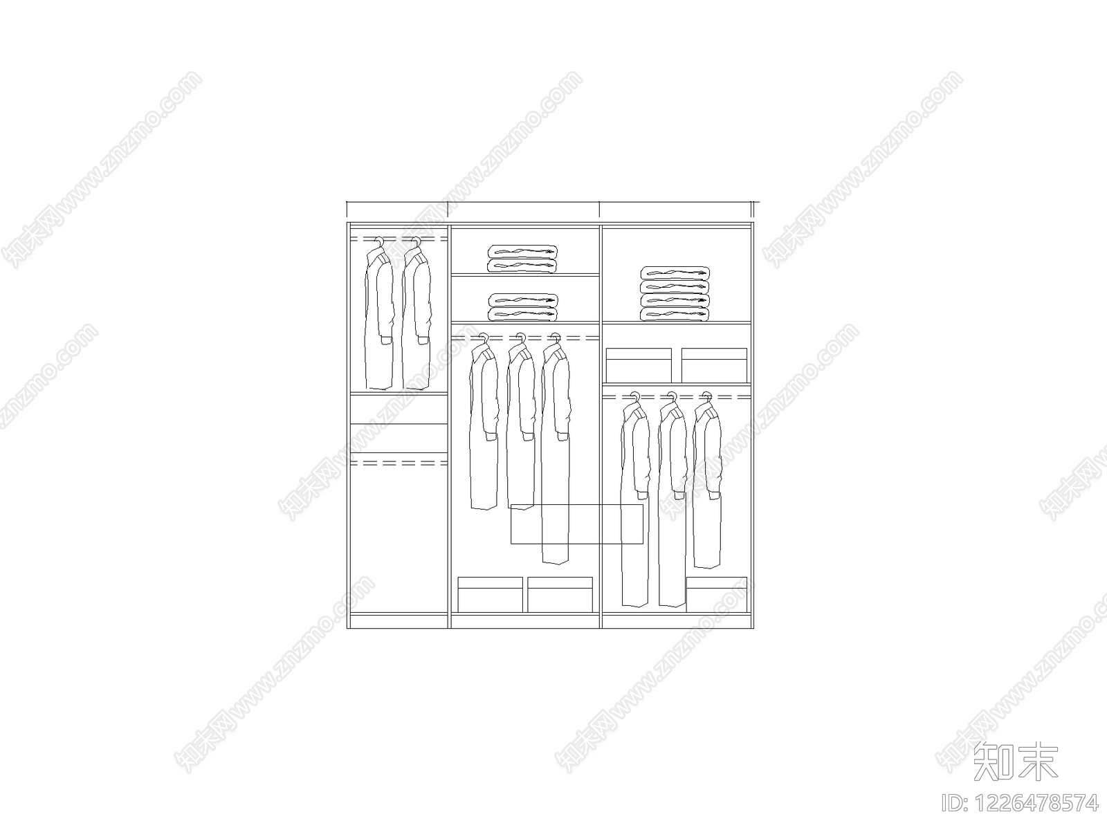 柜子cad施工图下载【ID:1226478574】