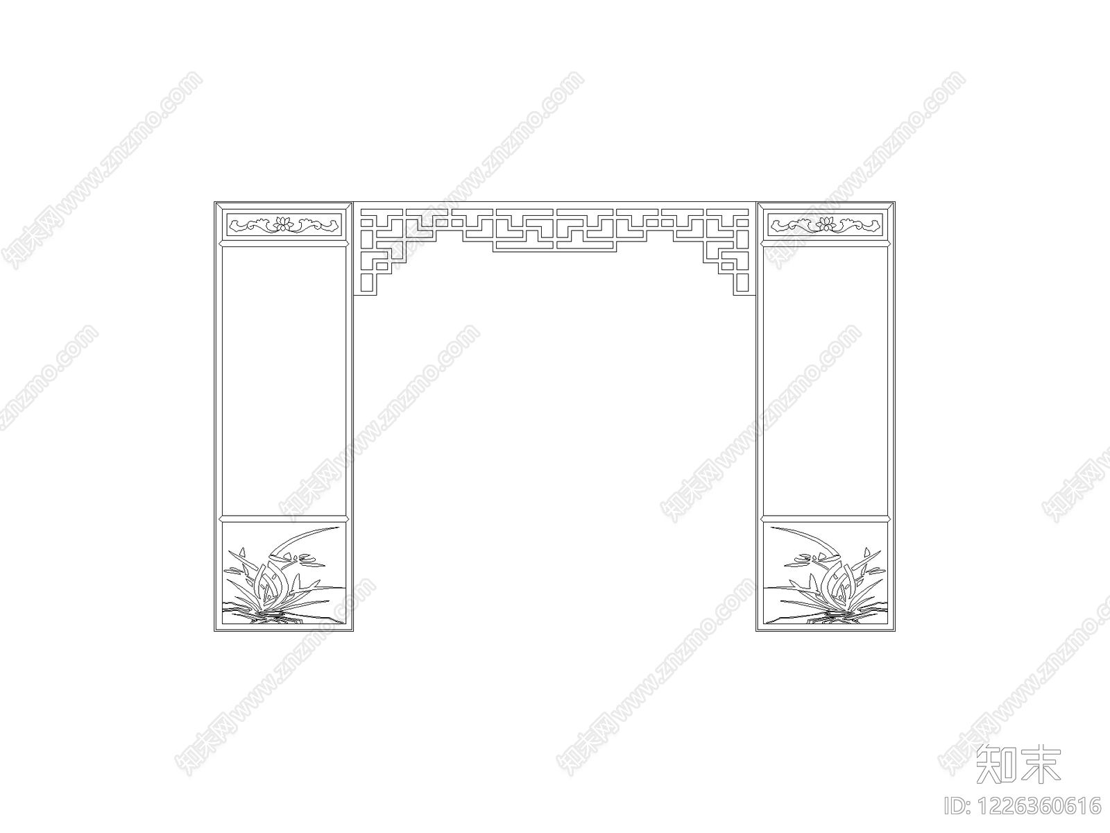 入口门头构件CAD图纸
