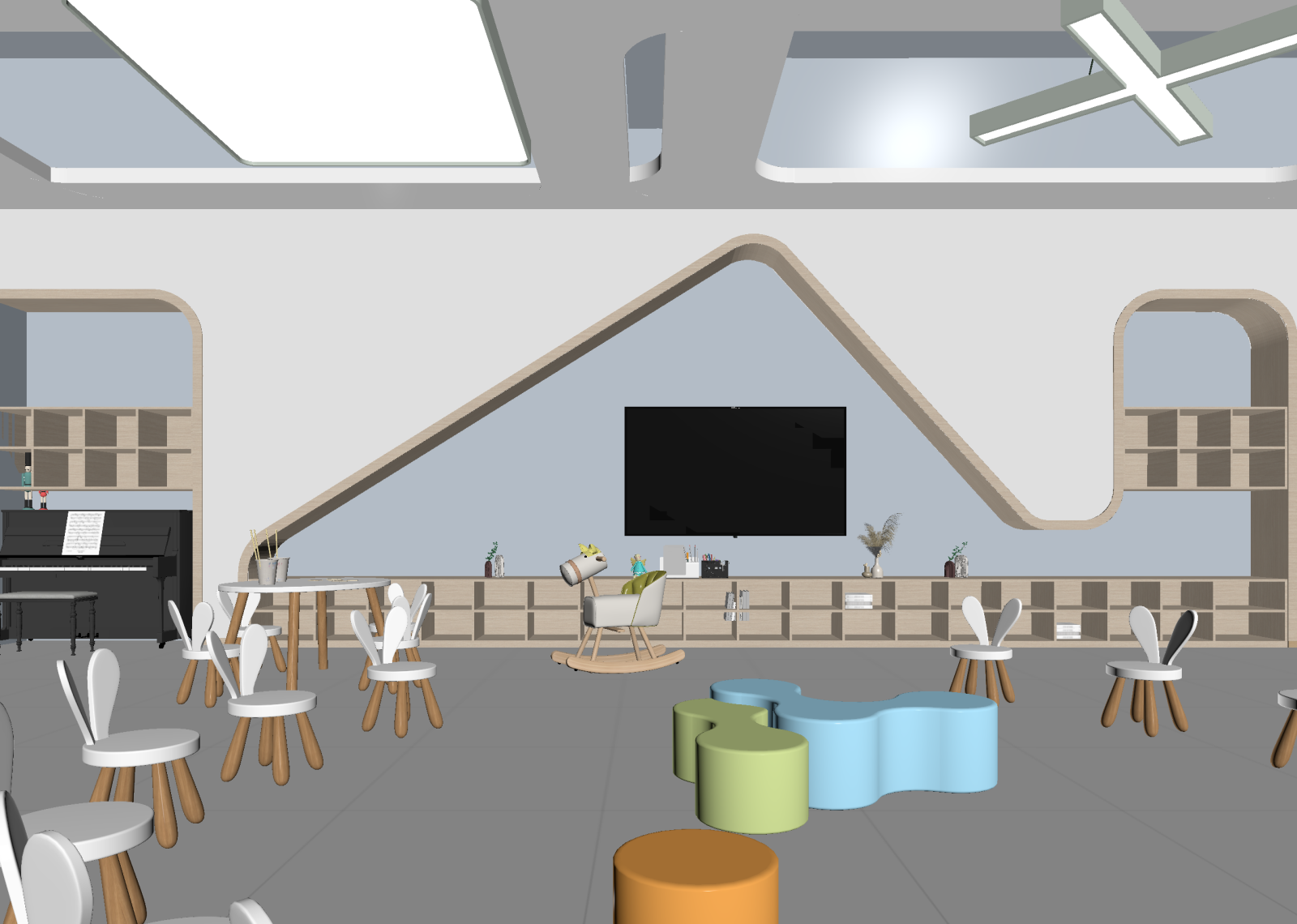 现代儿童乐园3D模型下载【ID:1214645912】