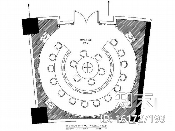 圆形会议室装饰施工图（含效果）cad施工图下载【ID:161727193】