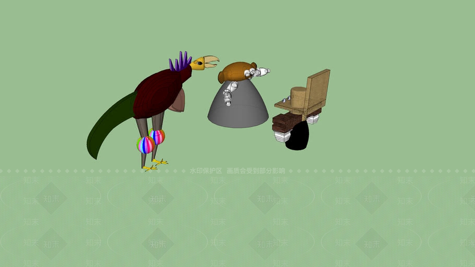 蒸汽泵的东西SU模型下载【ID:1161792785】