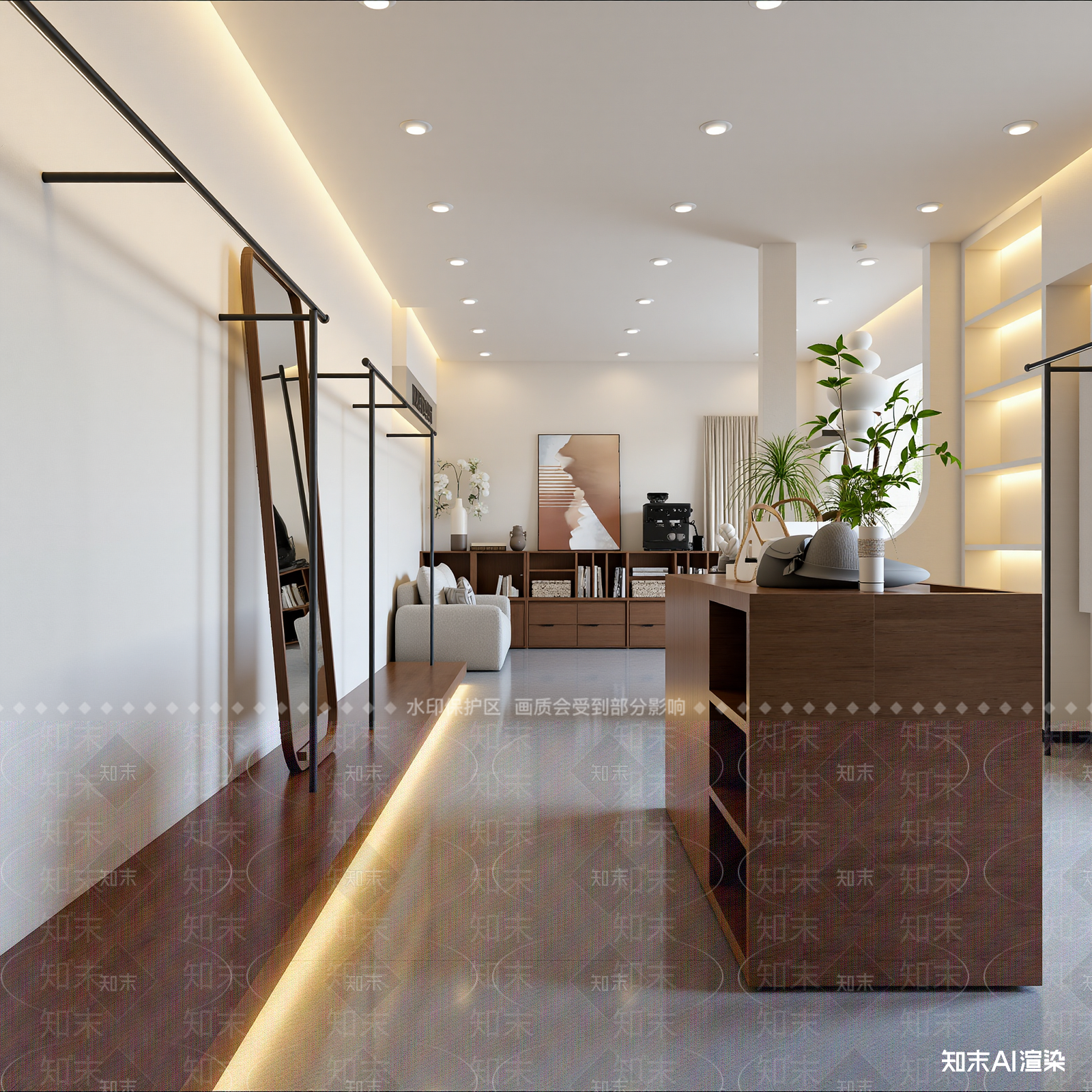 简约服装展厅3D模型下载【ID:1215060257】