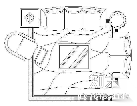 沙发图块4cad施工图下载【ID:161854147】