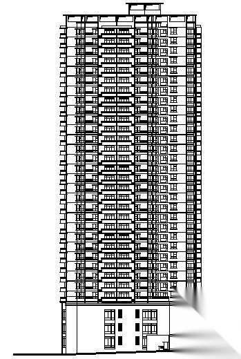 某三十一层商住楼建筑施工图（106.3米）cad施工图下载【ID:149789160】