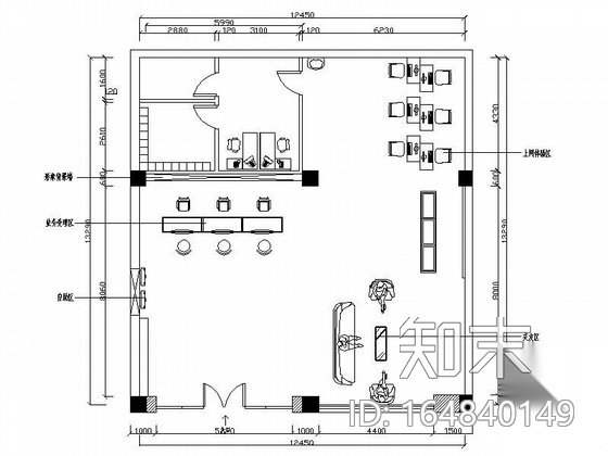 某大学动感地带营业厅方案图cad施工图下载【ID:164840149】