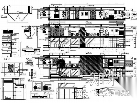 特色名人风味餐厅装修图（含实景照）cad施工图下载【ID:168281192】