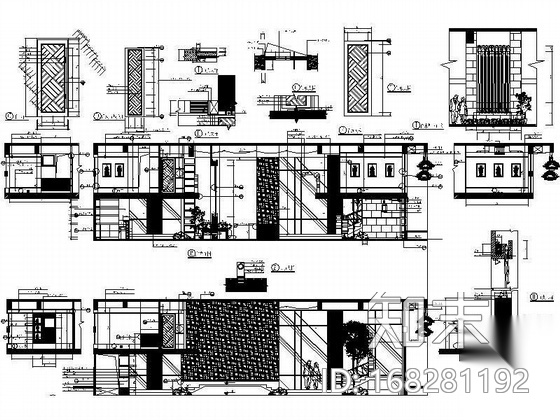 特色名人风味餐厅装修图（含实景照）cad施工图下载【ID:168281192】