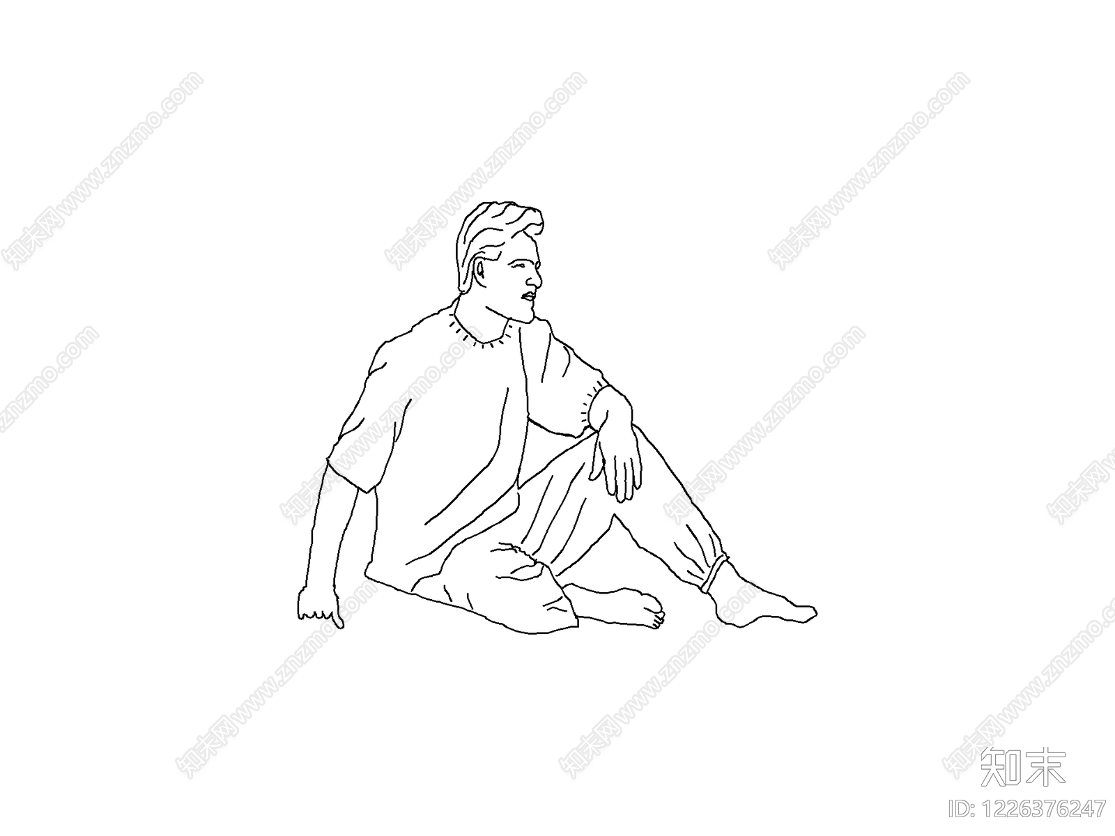 人物cad施工图下载【ID:1226376247】