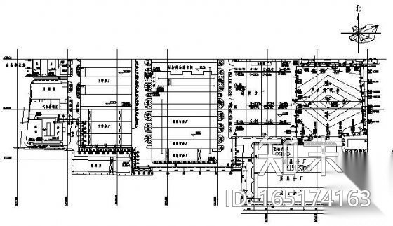 某厂区蒸汽热水管道布置图cad施工图下载【ID:165174163】