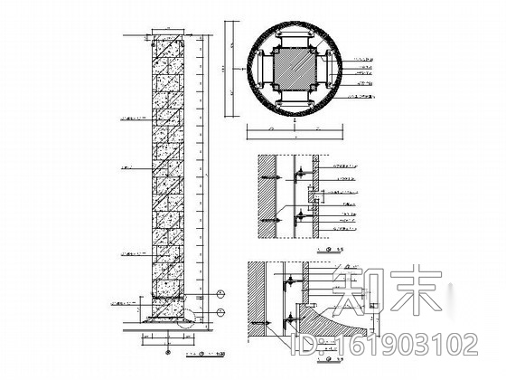 大理石包柱CAD图块下载cad施工图下载【ID:161903102】