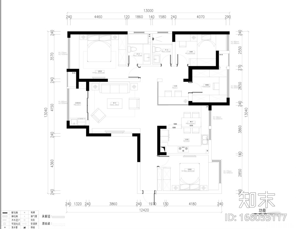 [江苏]Travel台湾风格住宅室内设计施工图（含效果图）施工图下载【ID:166035117】