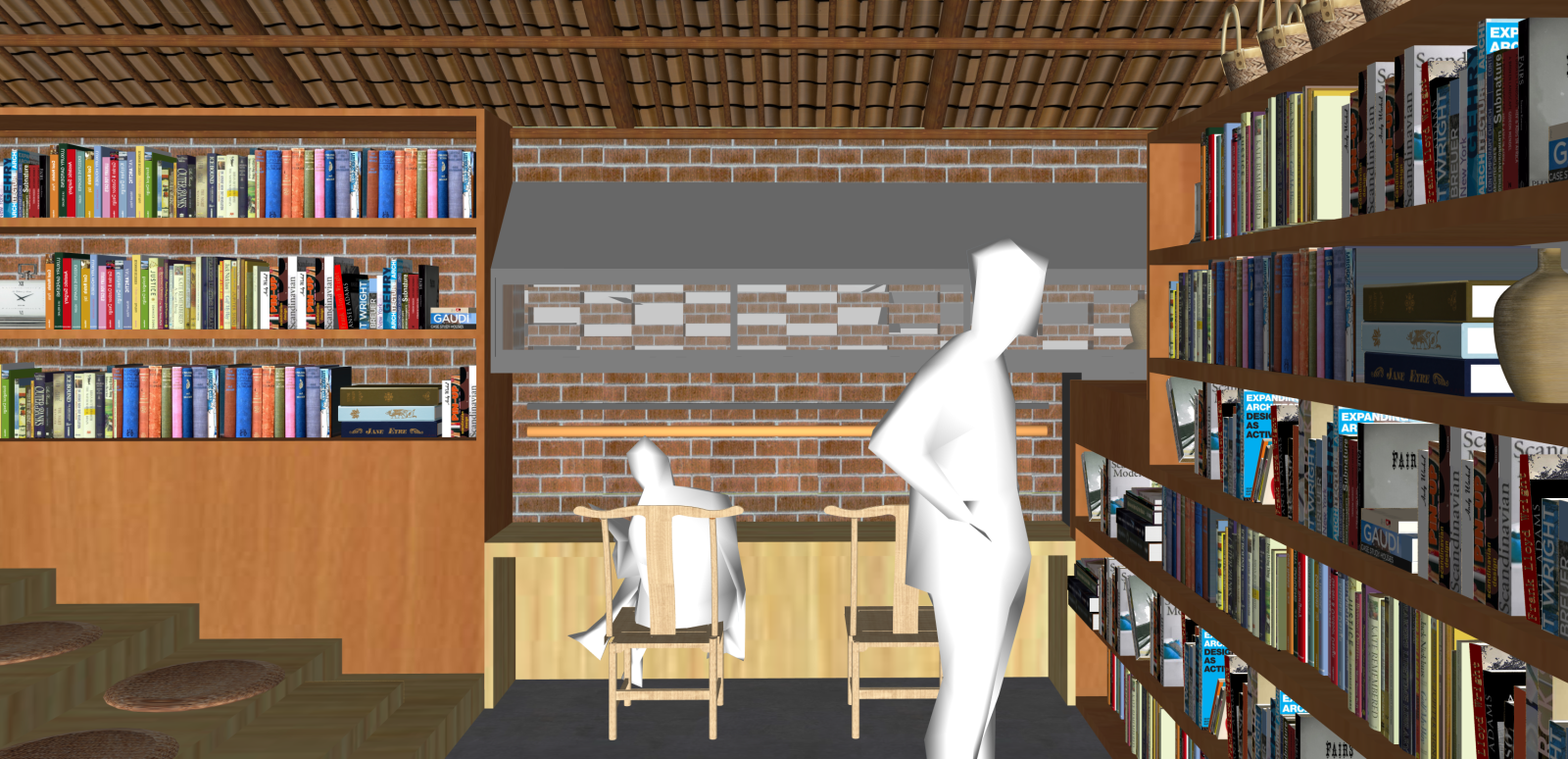 现代图书馆建筑SU模型下载【ID:1216017389】