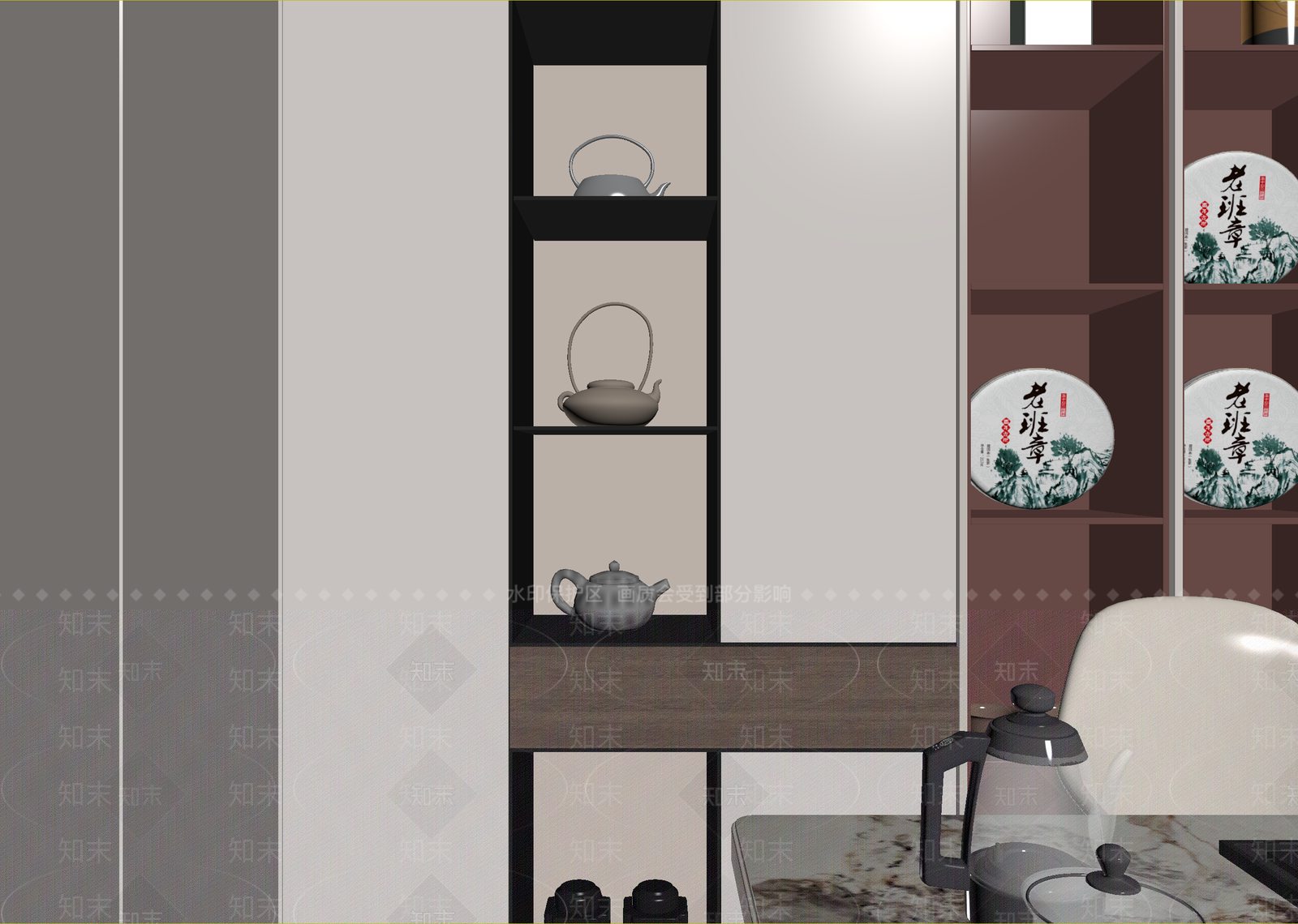 现代茶室3D模型下载【ID:1214767690】