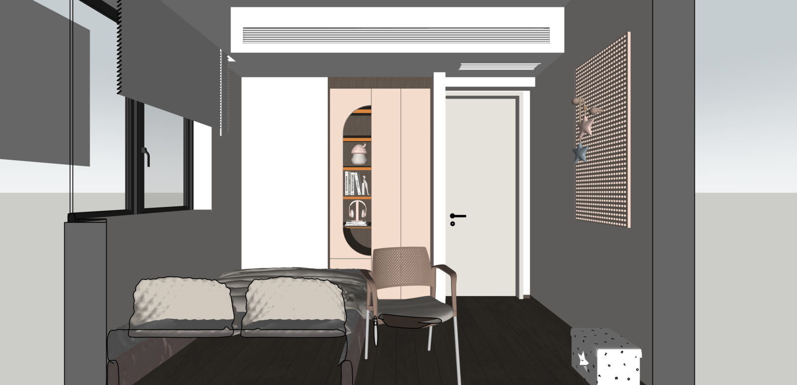 现代家居卧室SU模型下载【ID:1216002308】