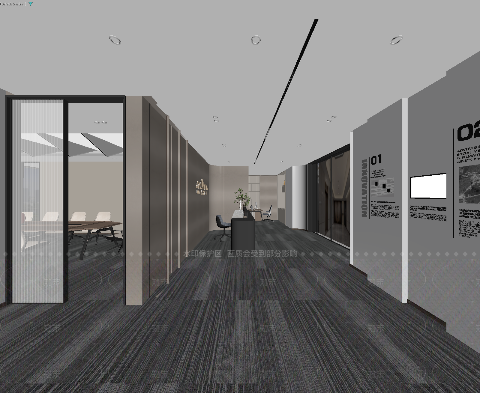 现代走廊3D模型下载【ID:1214936062】