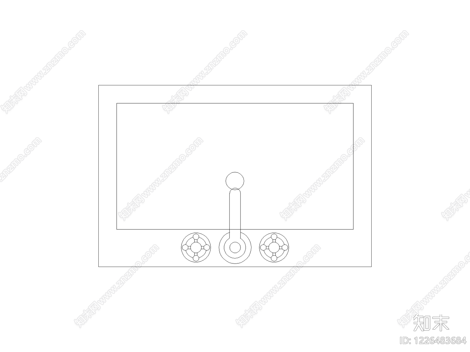方形台上盆cad施工图下载【ID:1226483684】