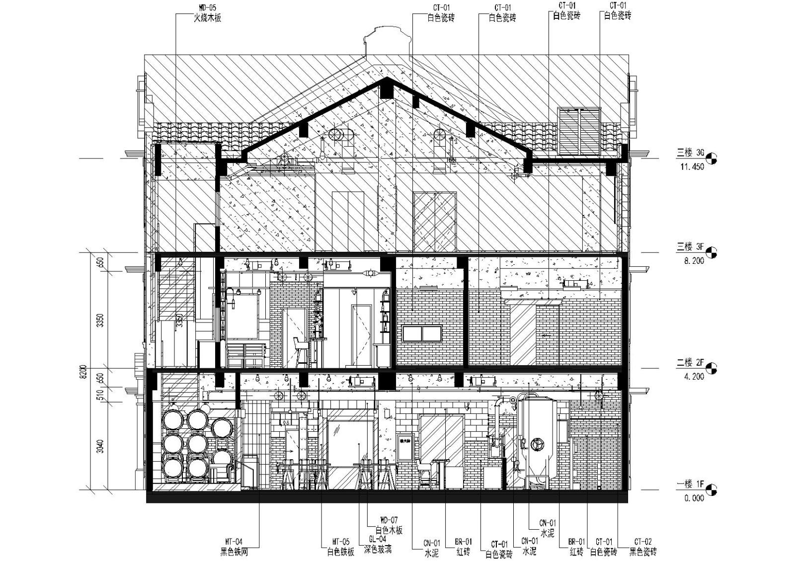 上海工业风精酿啤酒吧餐厅设计全套资料cad施工图下载【ID:1131206671】