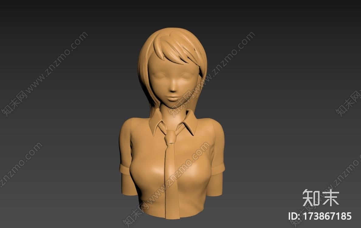 日本制服女孩3d打印模型下载【ID:173867185】