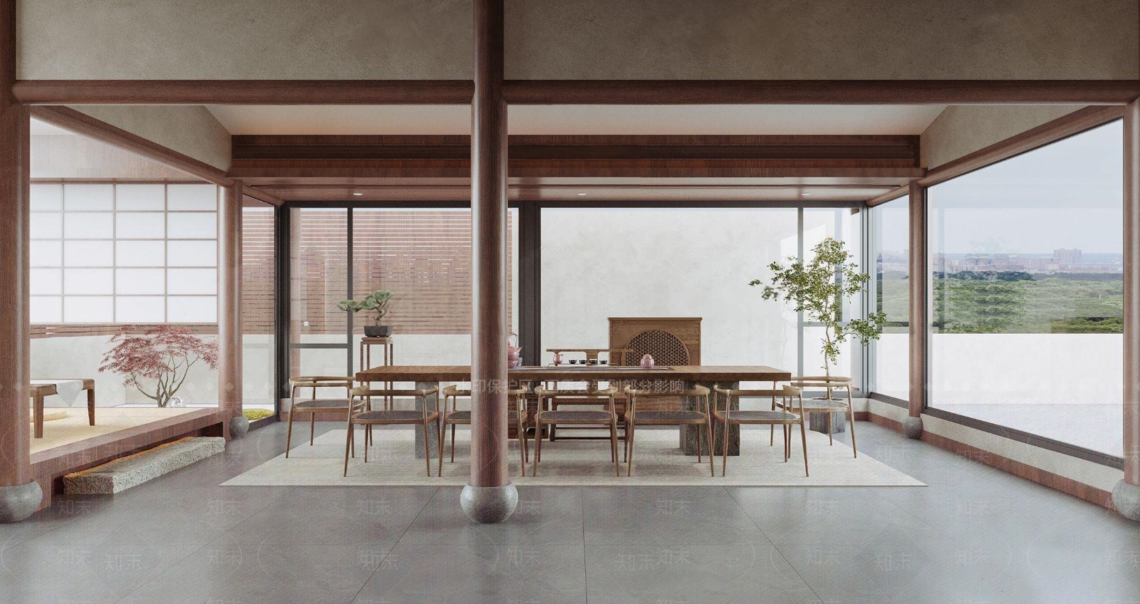 新中式茶室3D模型下载【ID:192532075】