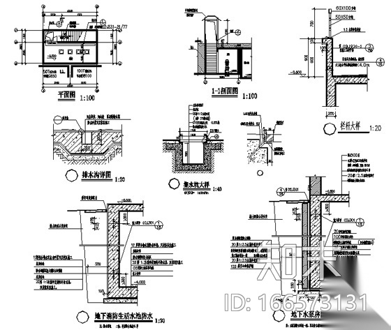 某花园式小区住宅楼群建筑施工套图cad施工图下载【ID:166573131】