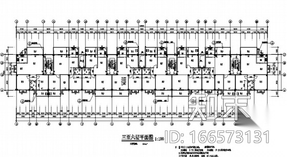 某花园式小区住宅楼群建筑施工套图cad施工图下载【ID:166573131】