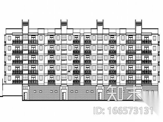 某花园式小区住宅楼群建筑施工套图cad施工图下载【ID:166573131】