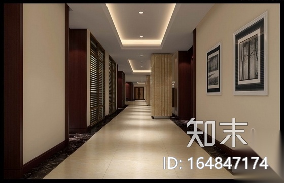 [江苏]精装写字楼员工食堂室内装修施工图（含效果）cad施工图下载【ID:164847174】